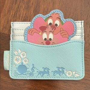 Loungefly Disney Cinderella Jac and Gus mice card holder blue